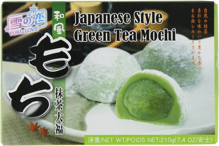 Ciastka Ciasteczka Ryżowe Galaretki Mochi Zielona Herbata Green Tea 210g YUKI & LOVE