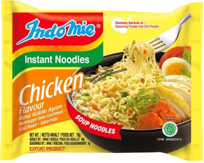 Indonezyjski Makaron Zupka KURCZAK Instant Chicken Noodles Soup 70g INDOMIE