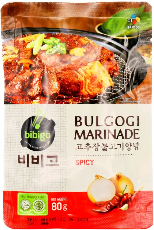 Marynata Bulgogi OSTRA Stir Fry Spicy Sos BBQ Koreański 80g BIBIGO