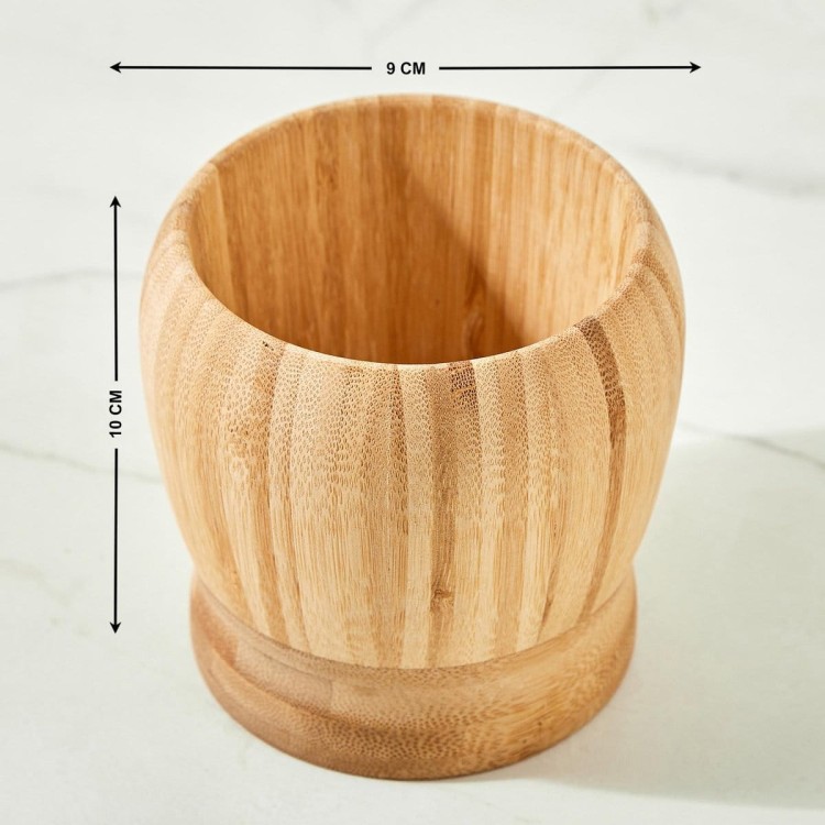 Azjatycki Moździerz Bambusowy Drewniany Elegancki 10cm BAMBOO FOREST