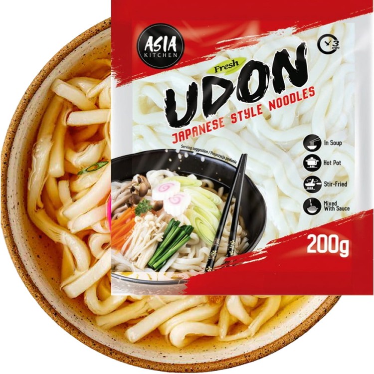 Świeży Makaron Udon Pszenny Gotowy w 3 Minuty 200g ASIA KITCHEN