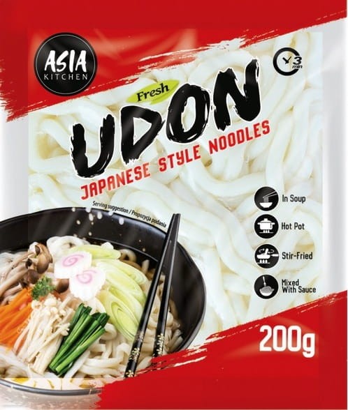 Świeży Makaron Udon Pszenny Gotowy w 3 Minuty 200g ASIA KITCHEN