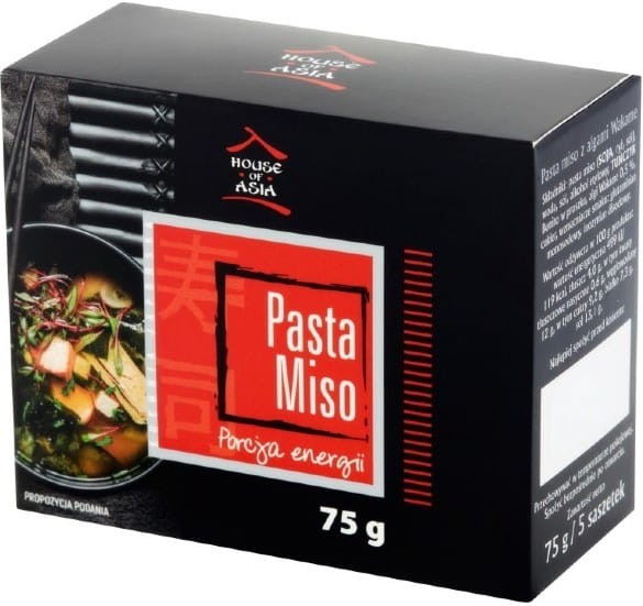 Japońska Pasta z Fermentowanej Soi Do Zupy Dashi MISO Saszetki 75g HOUSE OF ASIA