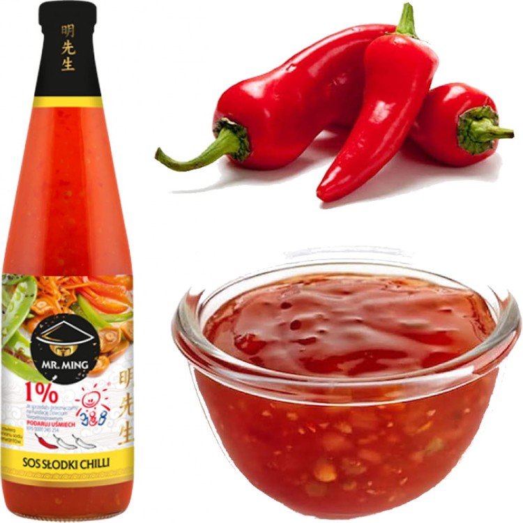 Sos Słodko Ostry Chilli Pikantny 24% Hot Sweet Chili Sauce 700ml MR. MING
