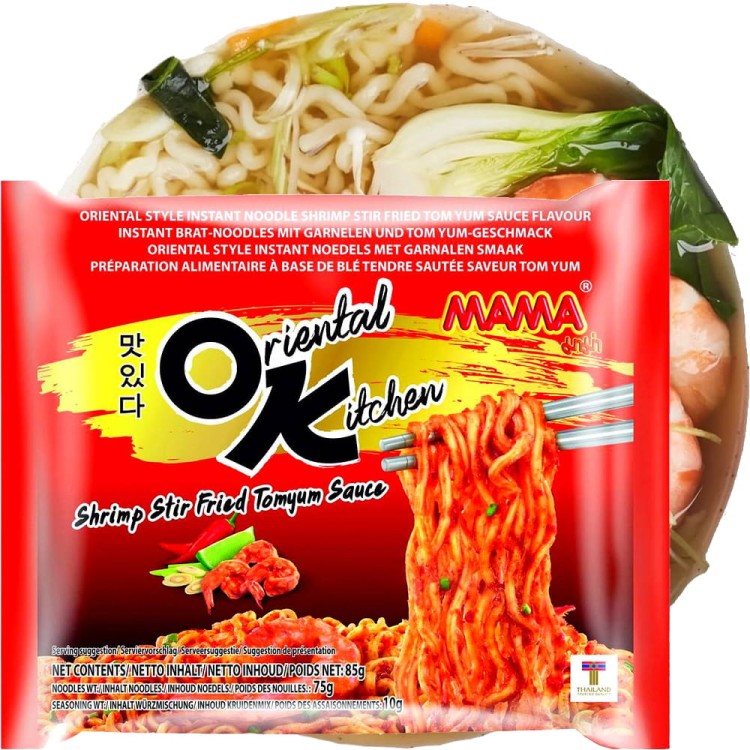 Tajska Zupka Błyskawiczna Makaron Instant Stir Fried Krewetka Sos Tom Yum 85g MAMA