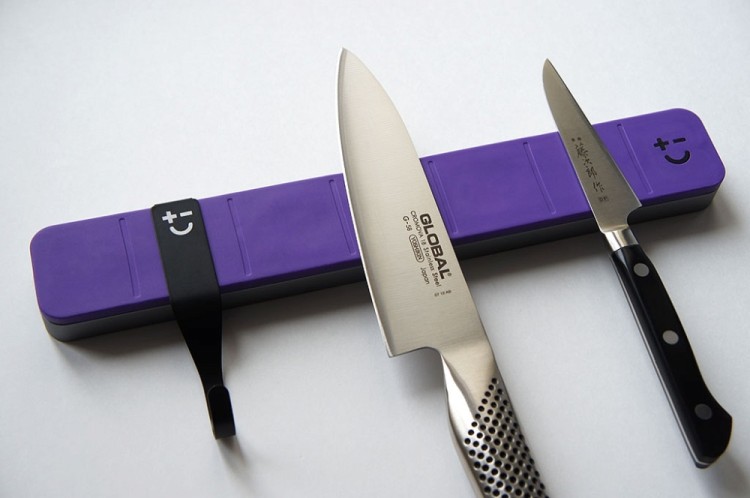 BISBELL Fioletowa Listwa Magnetyczna Na Noże 30x4,5x2cm 300mm MMKR-02-30-P