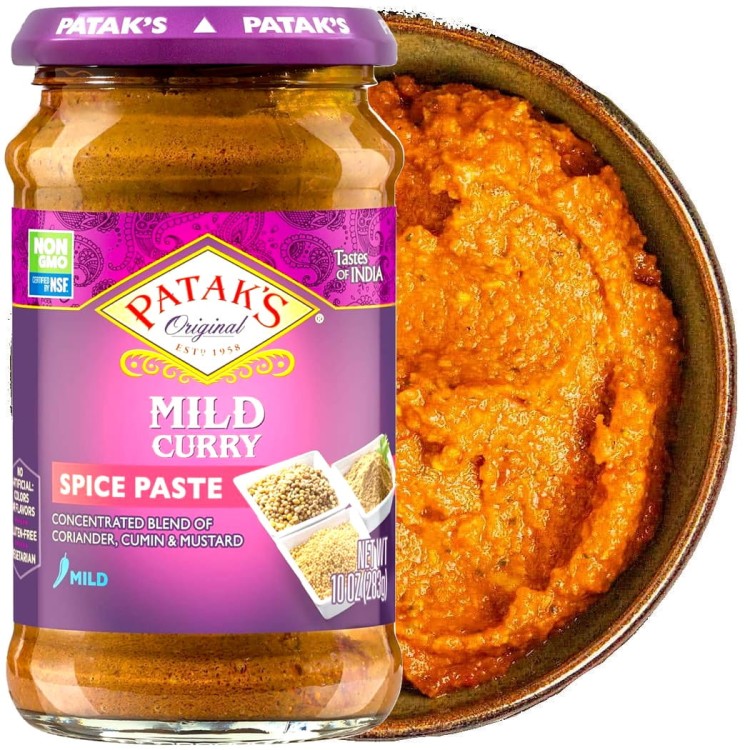 Indyjska Gęsta Aromatyczna PASTA CURRY Paste Łagodna MILD HOT 283g PATAKS