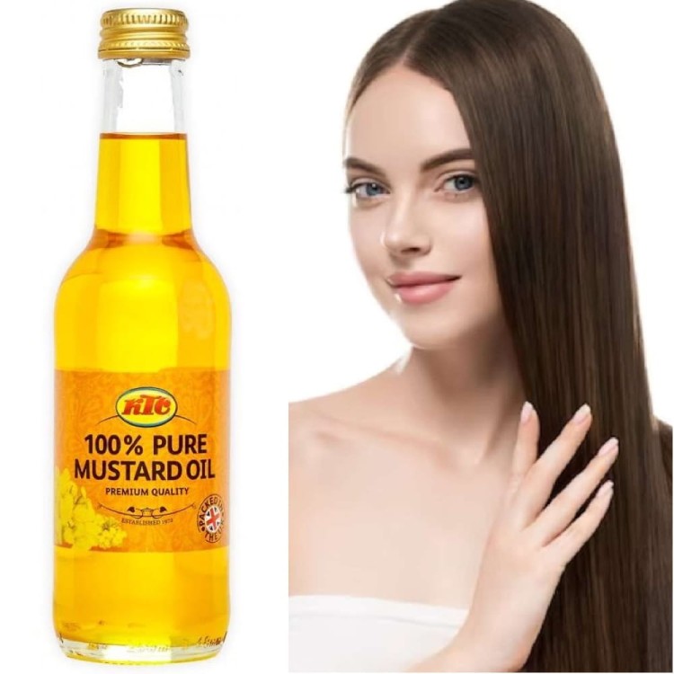 Olej Olejek Musztardowy Na Porost Włosów Skóra Mustard Oil Hair 250ml KTC