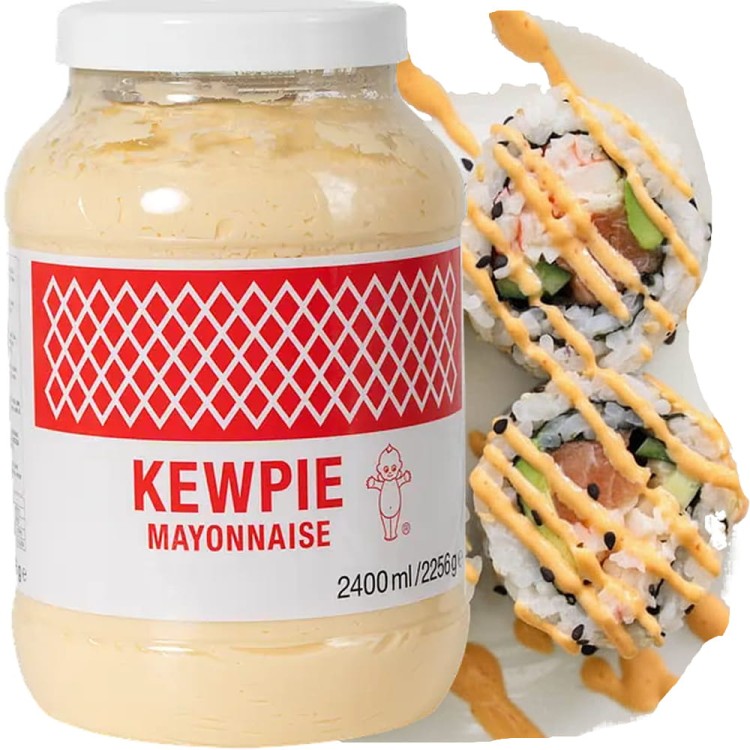 Japoński Łagodny Majonez Mayo Mayonnaise Do Sushi Duży Słoik 2400ml KEWPIE