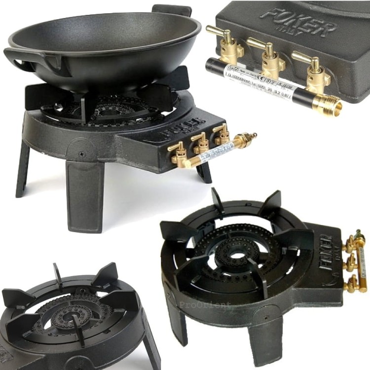 Taboret Palnik Gazowy Pod Woka Włoski Gaz Propan Butan 9,2 KW FOKER