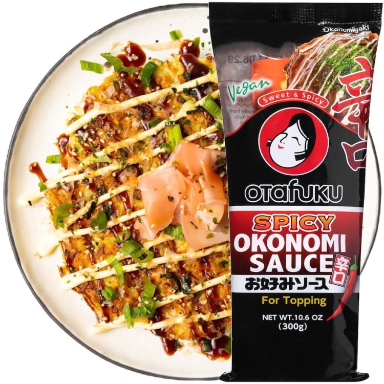 Japoński Sos Okonomi Słodko-Ostry Spicy Vegan Do Polewania 300g OTAFUKU
