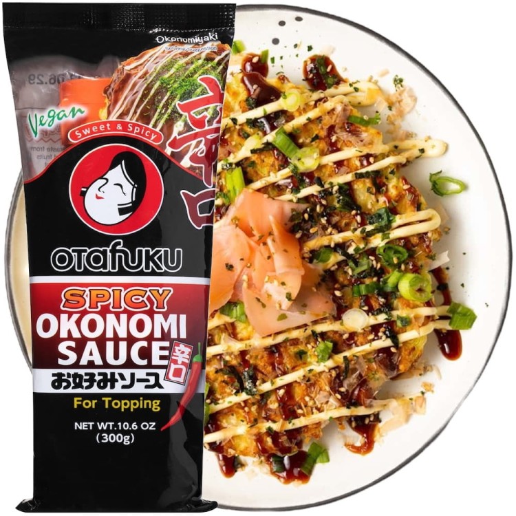 Japoński Sos Okonomi Słodko-Ostry Spicy Vegan Do Polewania 300g OTAFUKU