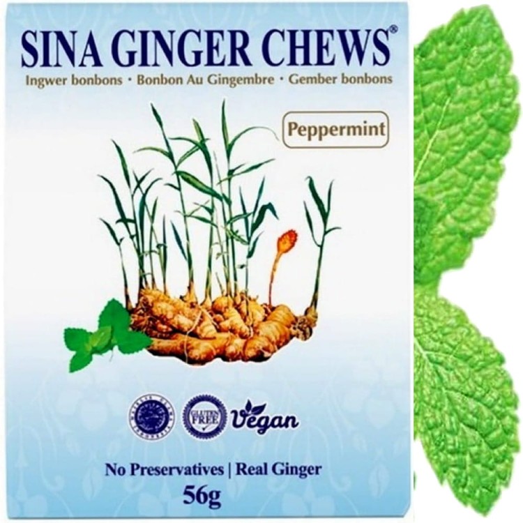 Cukierki Imbirowe Miętowe Rozgrzewające 56g SINA