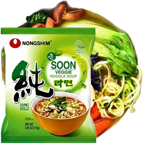 KARTON Koreańska Zupka Błyskawiczna Instant Soon Veggie Ramyun 20x112g NONGSHIM
