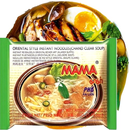 KARTON Tajska Zupka Błyskawiczna Makaron Ryżowy Instant Vermicelli Chand Clear 30x55g MAMA