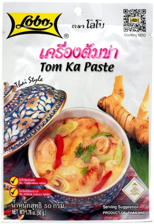Tajska Pasta Mieszanka Do Zupy Kokosowej TOM KA KHA Saszetka 50g LOBO