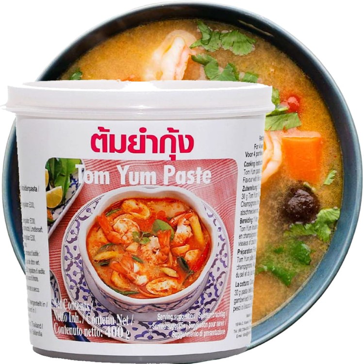 Pasta Tom Yum Do Tajskiej Ostrej Zupy Krewetkowej Ostro Kwaśnej 400g LOBO