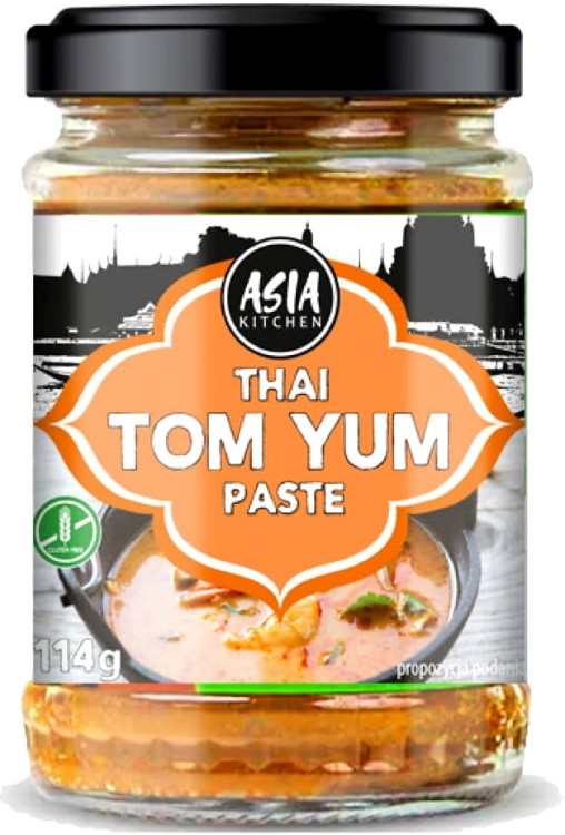 Pasta Krewetkowa TOM YUM Do Tajskiej Krewetkowej Zupy Ostro Kwaśnej 114g ASIA KITCHEN