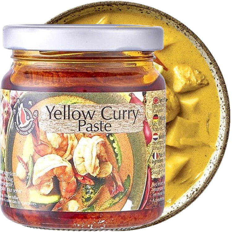 Żółta Tajska Pasta Curry Lekko Ostra Tajskie Żółte Curry FGB 195g FLYING GOOSE BRAND