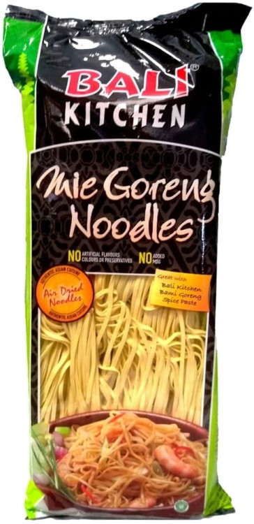 Indonezyjski Makaron Pszenny Wstążki MIE GORENG Do Woka Stir-Fry 200g BALI KITCHEN