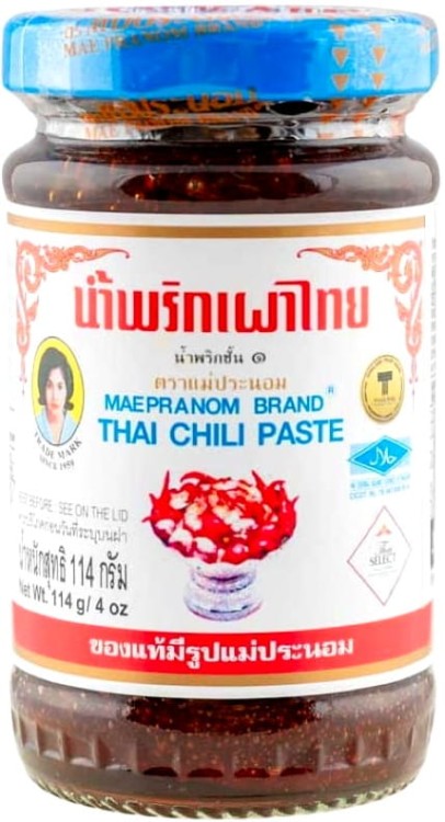 Tajska Pasta Chili z Krewetkami Nam Prik Pao Tom Yum 114g MAEPRANOM BRAND