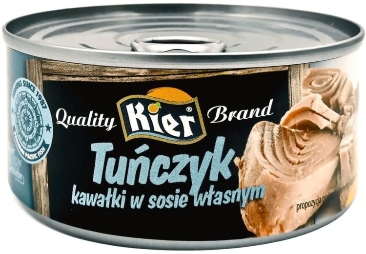 Tuńczyk w Sosie Własnym Kawałki Tuńczyka Zdrowe Źródło BIAŁKA 170g KIER