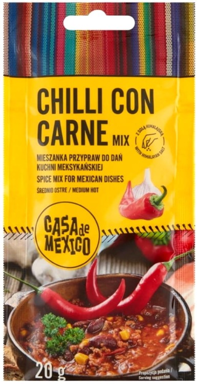 Meksykańska Przyprawa Do Przygotowania Chilli Con Carne 20g CASA DE MEXICO