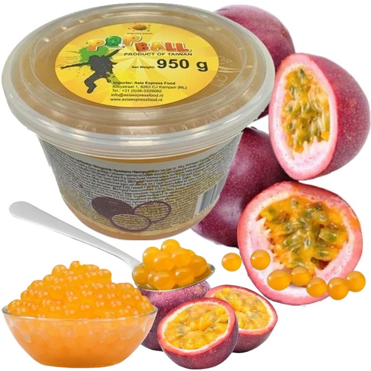 Kuleczki Bubble Tea MARAKUJA Popping Boba Pearls 950g PINSHAN