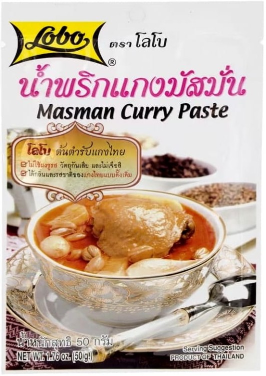 Pasta Curry Massaman Matsaman Masman w Saszetce Mieszanka Przypraw 50g LOBO