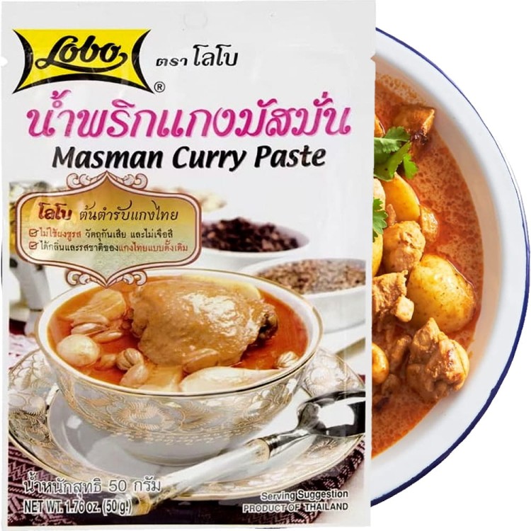 Pasta Curry Massaman Matsaman Masman w Saszetce Mieszanka Przypraw 50g LOBO