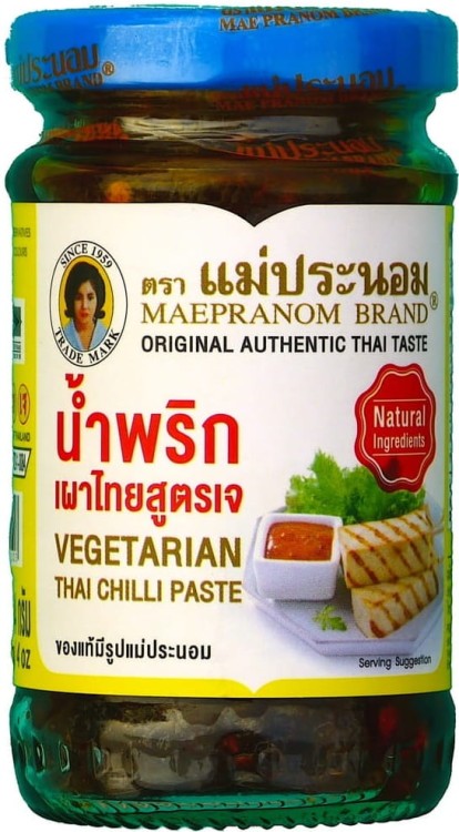 Tajska Oryginalna Wegetariańska Pasta Chili Vegetarian Chilli Paste 228g MAEPRANOM BRAND