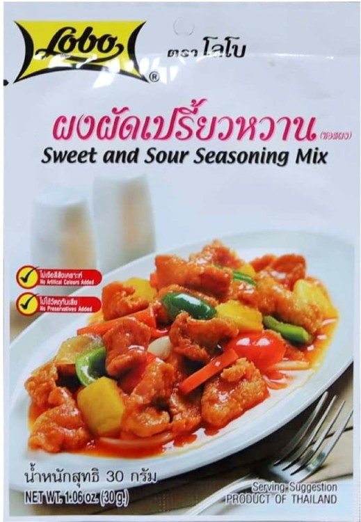 Tajski Sos Słodko Kwaśny w Proszku Mieszanka Słodko Kwaśna Proszek 30g LOBO