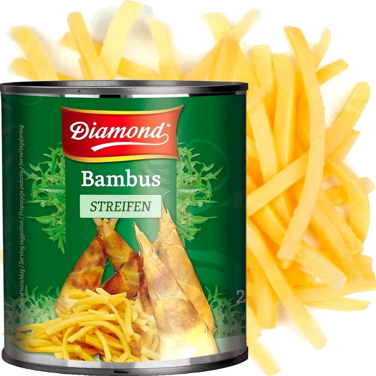 Chińskie Pędy Bambusa w Nitkach Duża Gastronomiczna Puszka 2840g 2,84kg DIAMOND