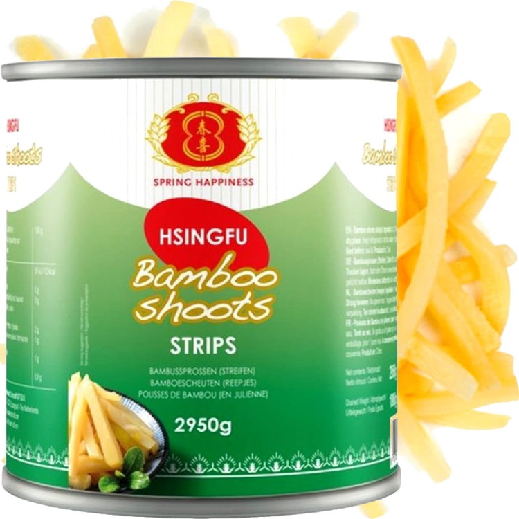 Chińskie Pędy Bambusa Nitki Bamboo w Puszce 2950g SPRING HAPPINESS