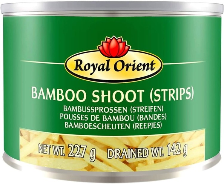 Chińskie Chrupiące Pędy Bambusa w Puszce Nitki Paseczki 227g ROYAL ORIENT