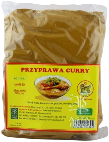 Wietnamska Aromatczna Przyprawa Curry Mieszanka Mix Przypraw Premium 500g HIEP LONG