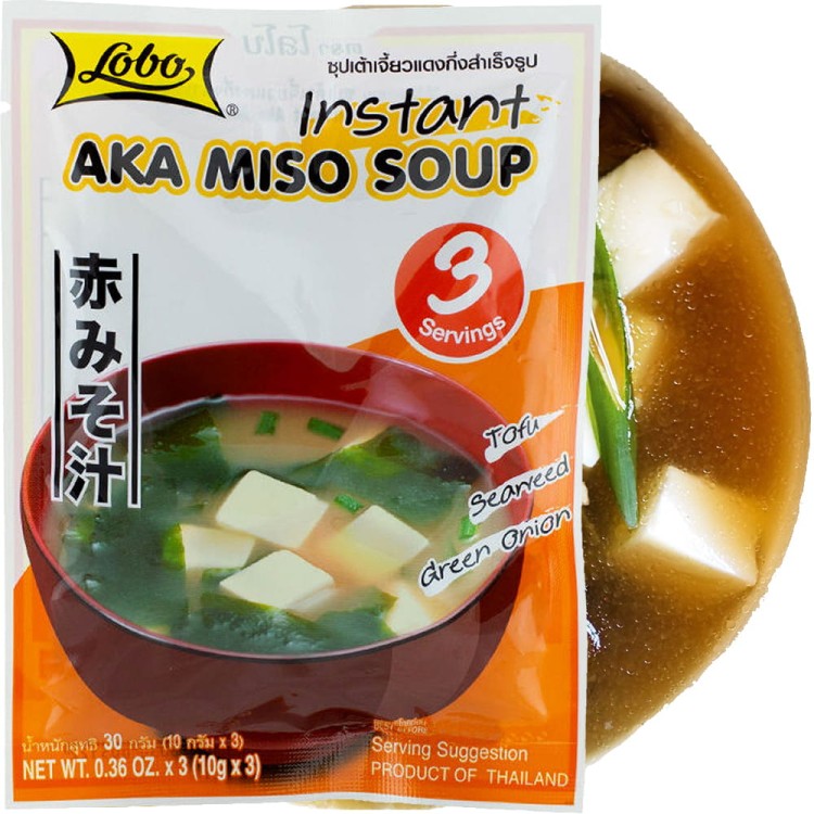 Zupa Aka Miso 3 Porcje Gotowa Mieszanka Przypraw Do Miso Saszetka 30g LOBO