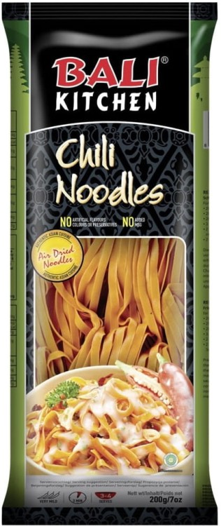 Indonezyjski Makaron Pszenny Wstążki z CHILI Do Woka Stir-Fry 200g BALI KITCHEN