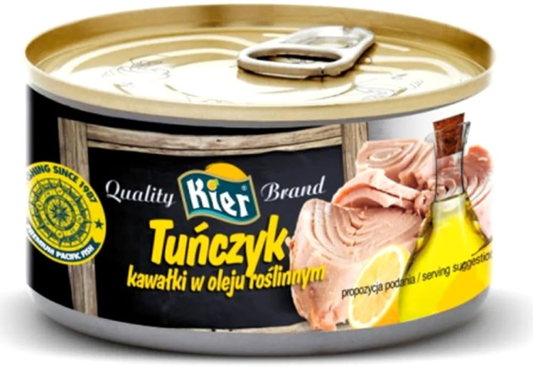 Tuńczyk w Oleju Roślinnym Kawałki Pyszny Smak Wysoka Jakość 170g KIER