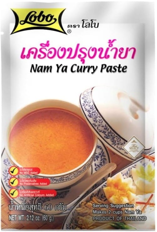 Tajska Aromatyczna Pasta Nam Ya Curry Do Potrawy z Makaronem 60g LOBO