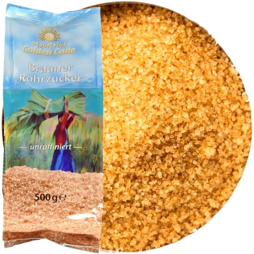 Zdrowy Cukier Trzcinowy Brązowy z Trzciny Cukrowej Mauritius 500 GOLDEN CANE