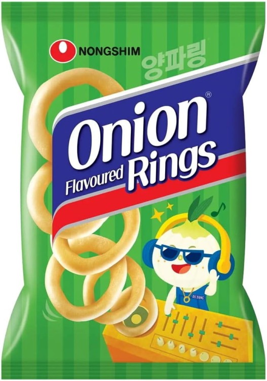 Koreańskie Chipsy Chrupki Krążki Cebulowe Azjatycka Przekąska 50g NONGSHIM
