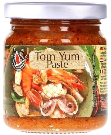 Pasta Tom Yum Do Tajskiej Krewetkowej Ostro Kwaśnej Zupy Shrimp Soup 195g FLYING GOOSE BRAND