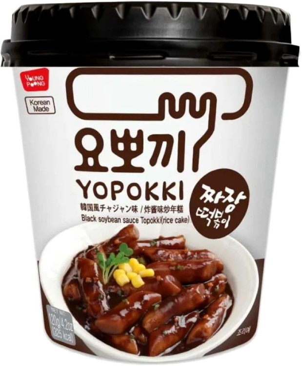 Kluski Ryżowe Topokki w Sosie z Czarnej Fasoli YOPOKKI 120g YOUNG POONG