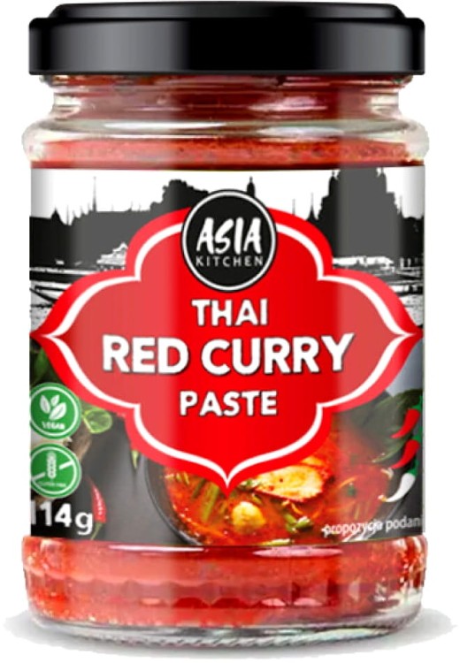 Ostra Czerwona Pasta Curry Czerwone Hot Red Paste 114g ASIA KITCHEN