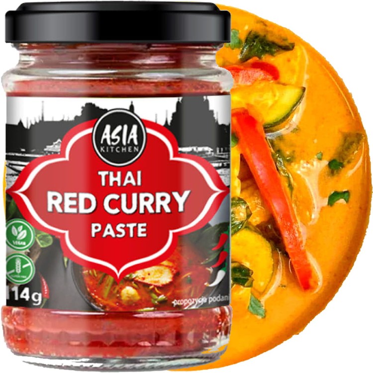 Ostra Czerwona Pasta Curry Czerwone Hot Red Paste 114g ASIA KITCHEN