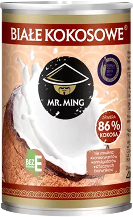 Mleczko Mleko Kokosowe 86% Miąższu Kokosa Czysty Skład Bez Dodatków E 400ml MR. MING