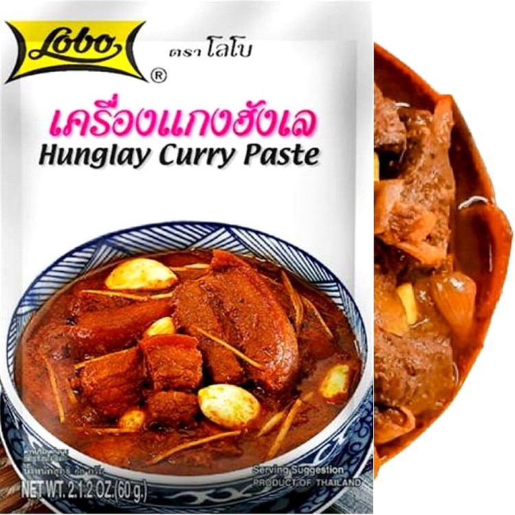 Tajska Ostra Pasta Curry Hunglay Mięsne Curry w Saszetce 60g LOBO