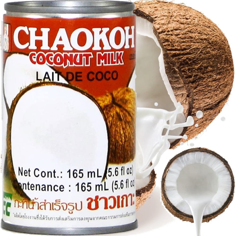 Tajskie Mleko Mleczko Kokosowe z Kokosa Do Deserów Puszka 165ml CHAOKOH