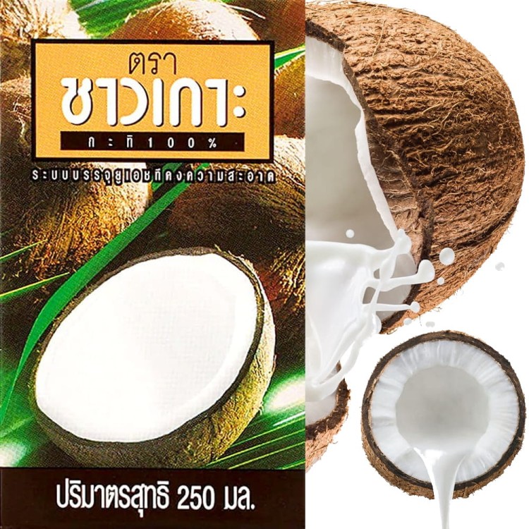Mleko Mleczko Kokosowe z Kokosa w Kartoniku Tajlandia 250ml CHAOKOH